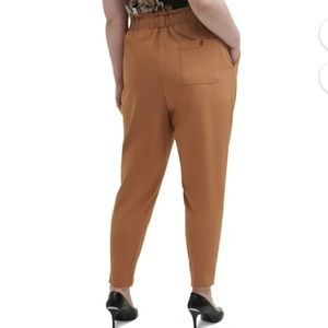 New Calvin Klein Women’s Brown Pleated Mid Rise Ankle Length Pants Size 10